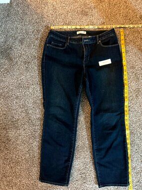 Coldwater Creek Natural Fit Jeans Womens 8 Petite Dark Blue